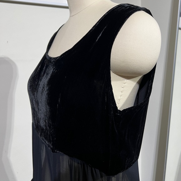 450$ TT MAR SHEER DRESS VELVET POCKETS SIZE SMALL - Picture 2 of 9
